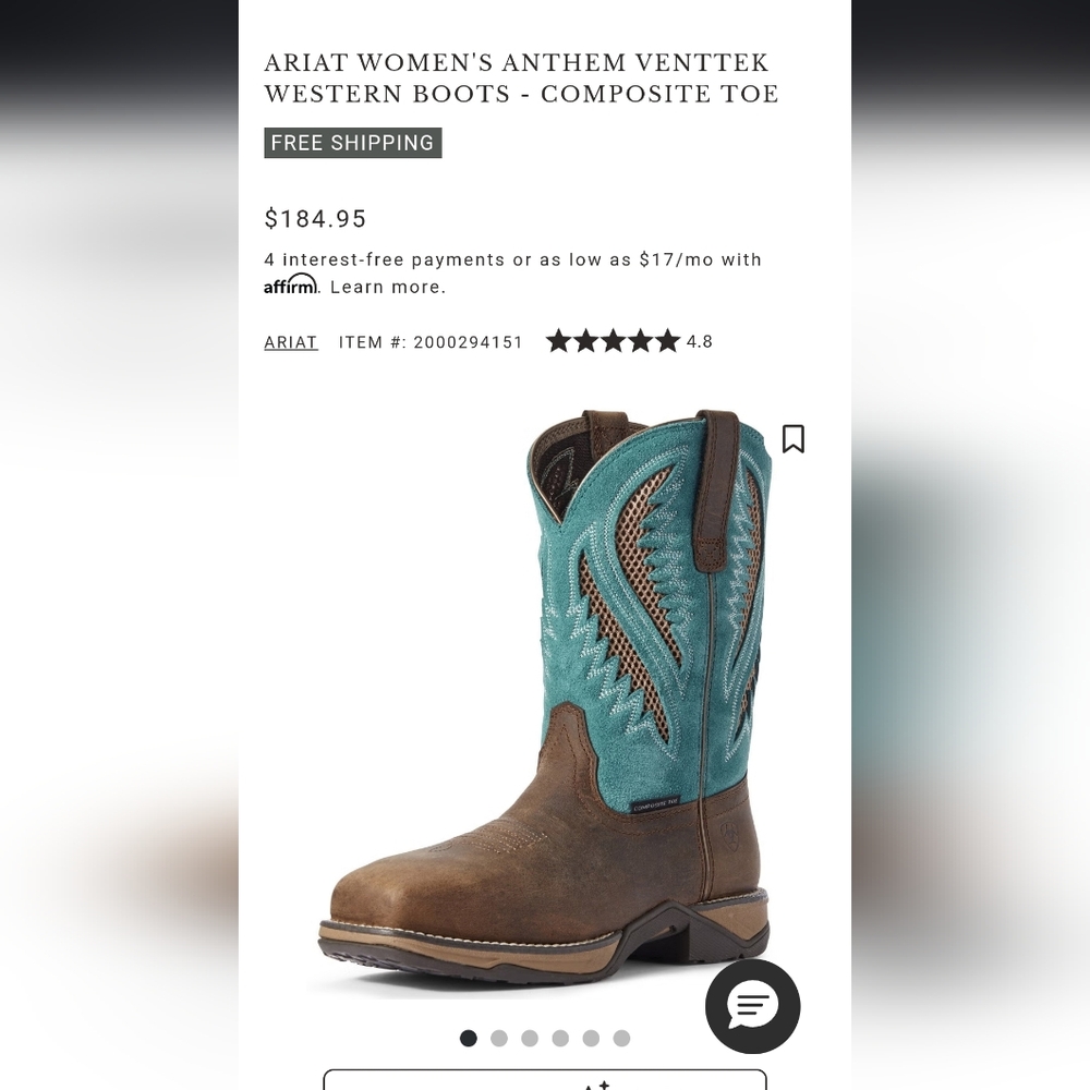 Ariat VentTEK Women's Boots - BRAND NEW!